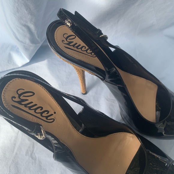 Authentic Gucci heels platform sling backs EUC - Picture 5 of 13